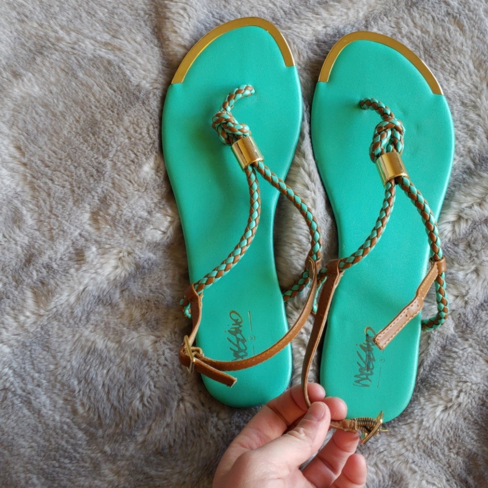 Teal sandals
